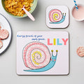 Personalised Personalised Kid's Snail Placemat Set
