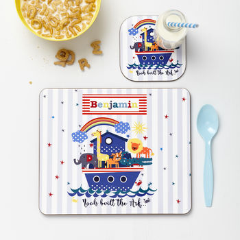 Personalised Personalised Child's Noah's Ark Placemat Set