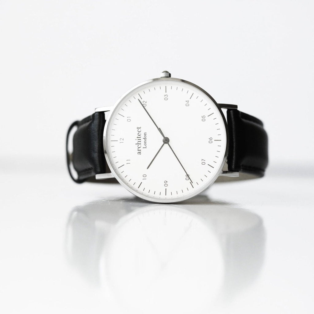 Contactless Payment Watch - Men's Architect Zephyr, Jet Black Strap, Modern Font Engraving