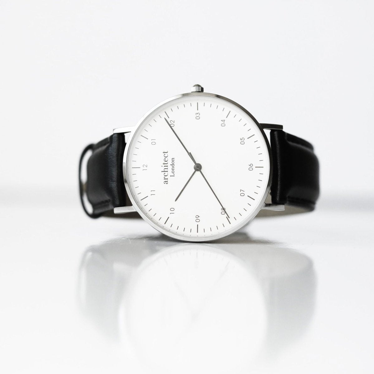 Contactless Payment Watch - Men's Architect Zephyr, Jet Black Strap, Modern Font Engraving