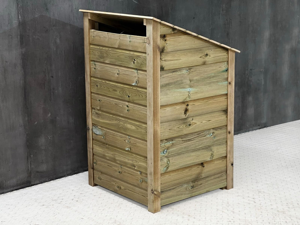Wooden Premium Tongue/Groove Log Store with Door and Shelf (W-79cm, H-126cm or H-180cm, D-88cm)