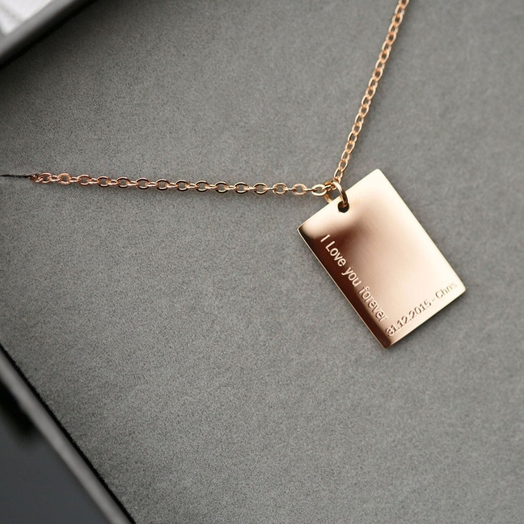 Dazzle Personalised Necklace - Modern Font Engraving