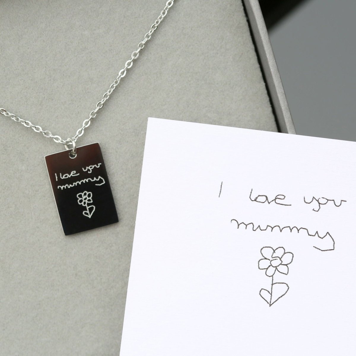 Dazzle Personalised Necklace -  With Own Handwriting Engraving