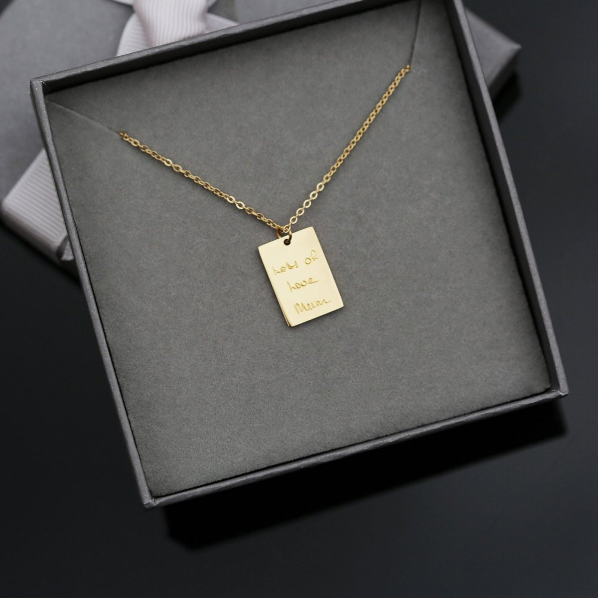Dazzle Personalised Necklace -  With Own Handwriting Engraving