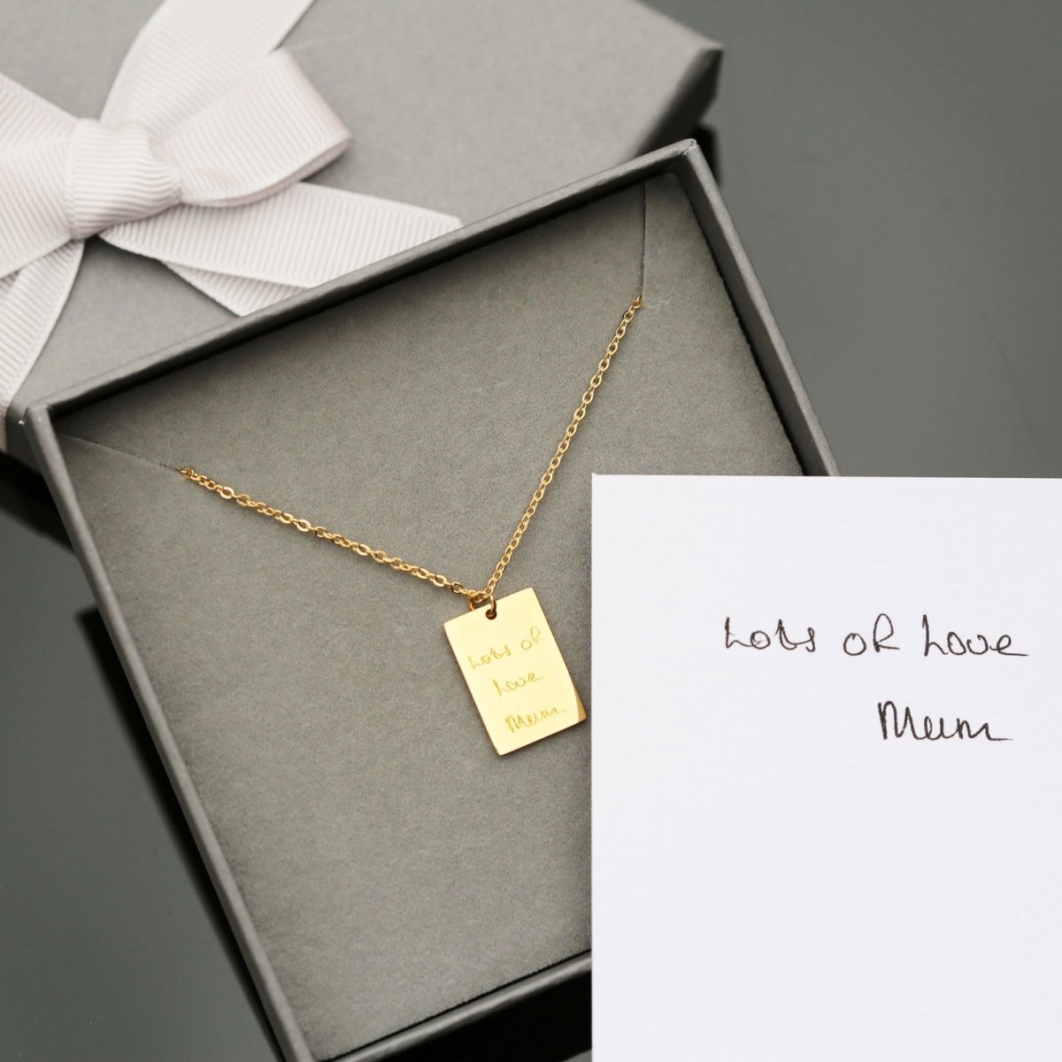 Dazzle Personalised Necklace -  With Own Handwriting Engraving