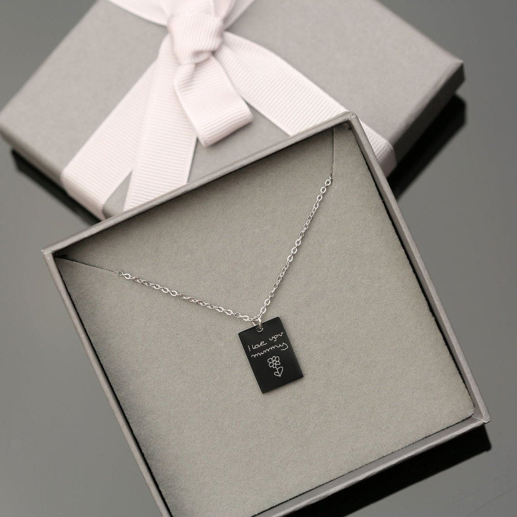 Dazzle Personalised Necklace -  With Own Handwriting Engraving