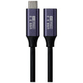 Maplin USB-C Male to USB-C Female Extension Cable - Black, 0.2m