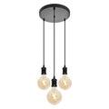 4lite Decorative 3 Light Circular Ceiling Pendant with 3x E27 Bulbs