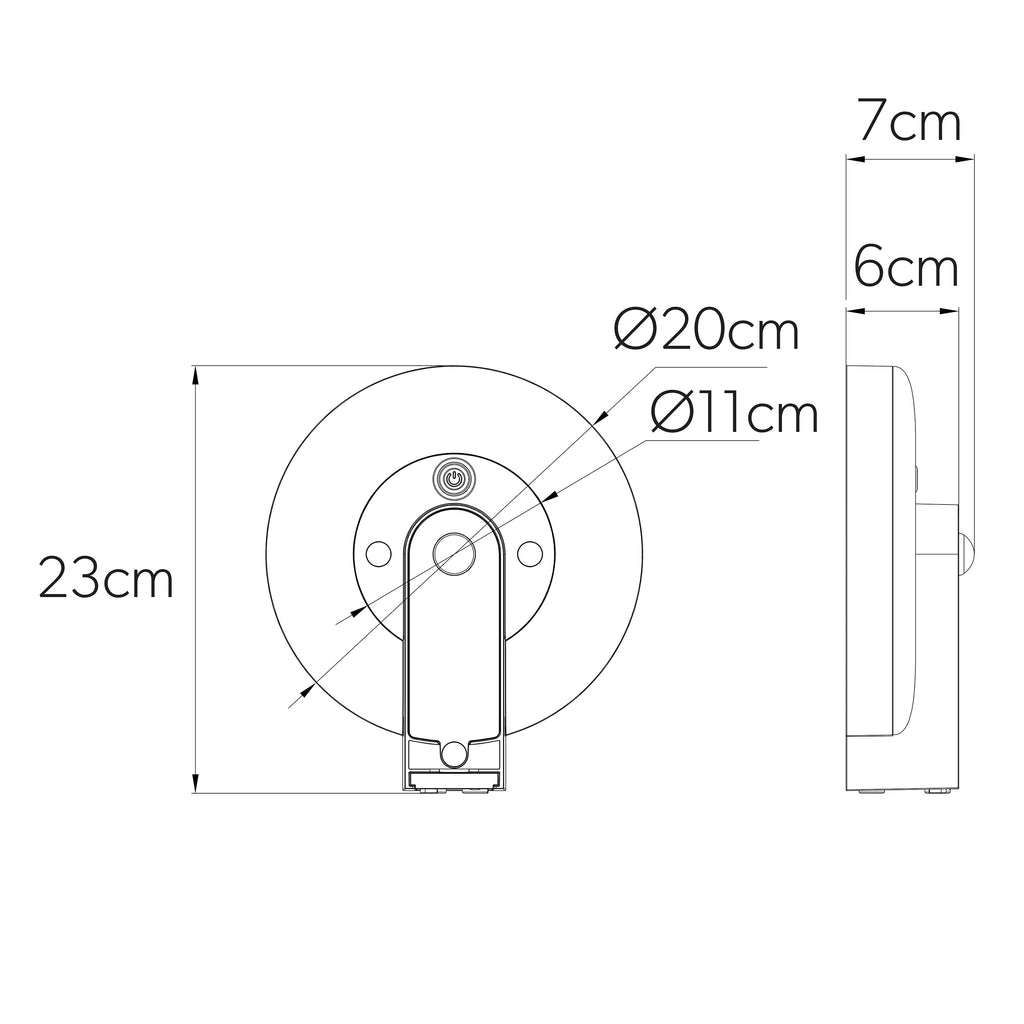 4lite Arundel Solar IP44 Die-Cast Aluminium LED Outdoor Wall Light with Built in PIR Motion Sensor