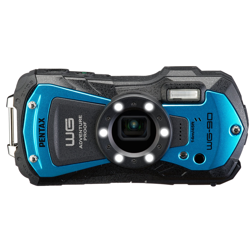 Pentax WG-90 16MP 5x Zoom Tough Compact Camera - Blue