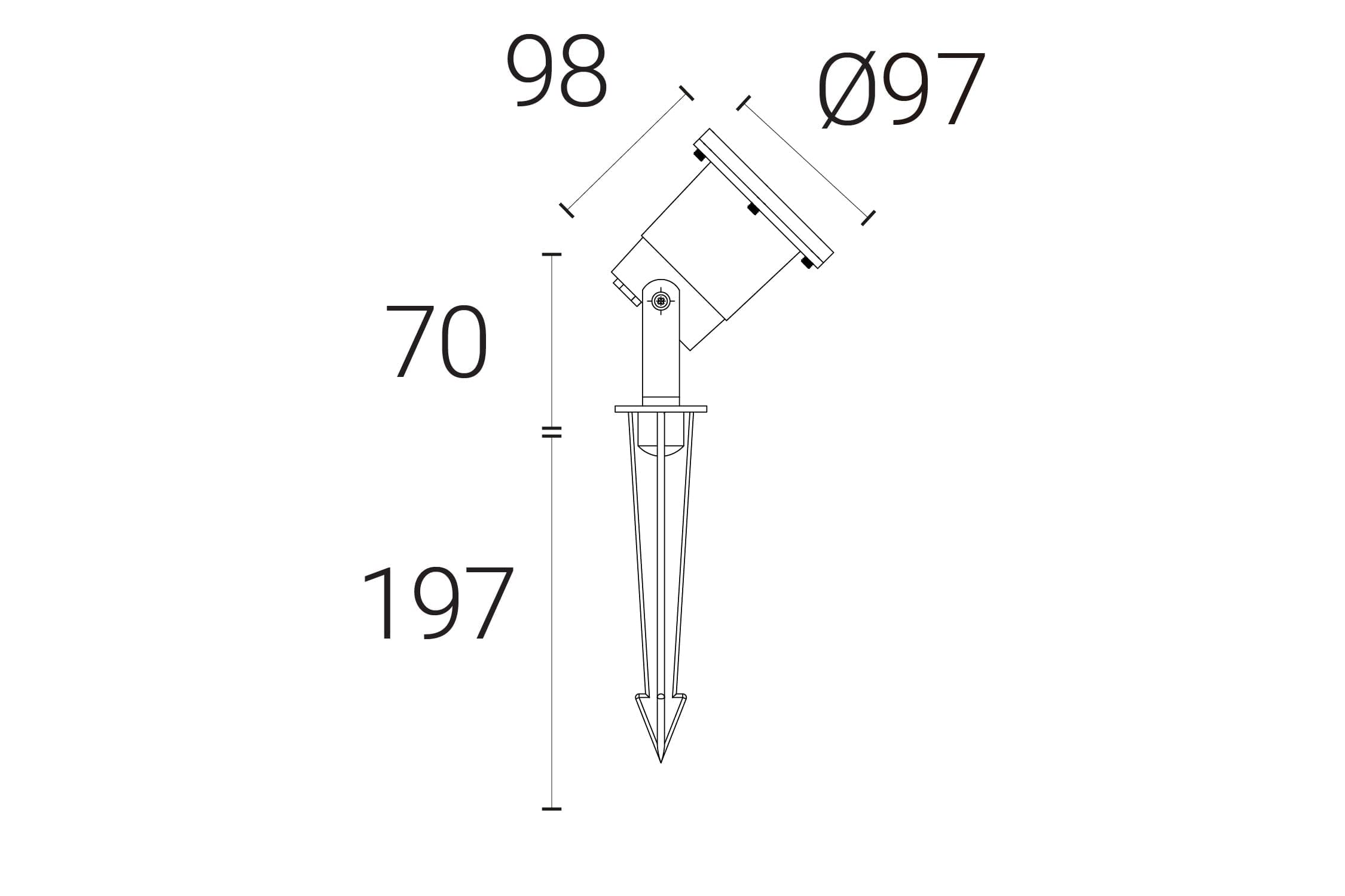 4lite GU10 Outdoor Garden Spike Light