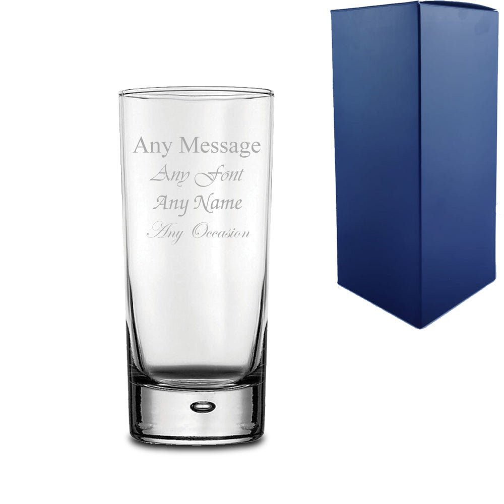 Personalised Engraved Bubble Hiball 13oz Wedding Gin Birthday  - Any Message Engraved