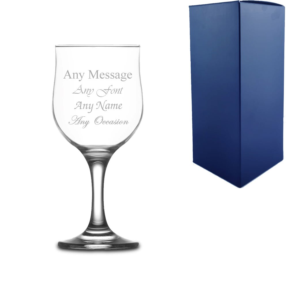 Engraved 200ml Nevakar Wine Glass With Gift Box