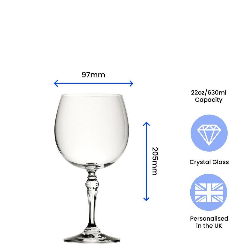 Engraved 22oz Bar Gin Balloon Glass