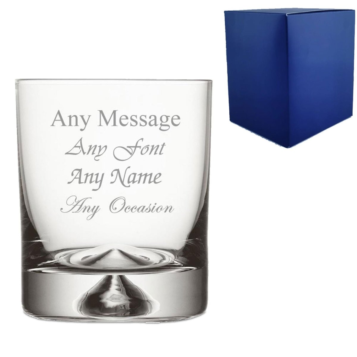 Engraved 260ml Dimple Base Whisky Tumbler with Gift Box