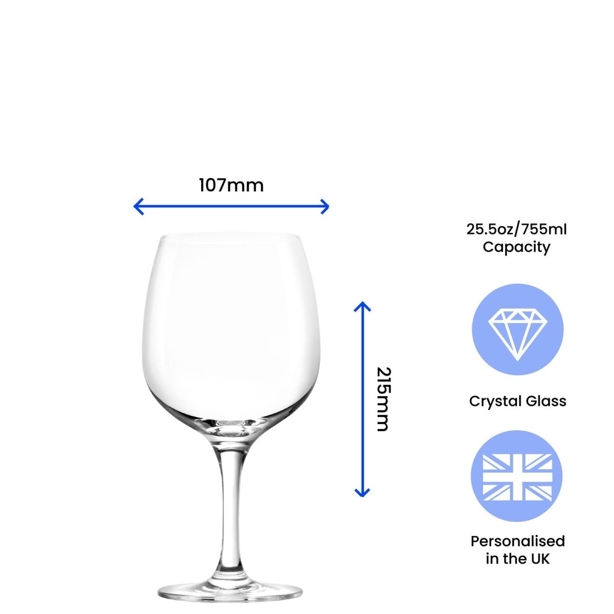 Engraved 26oz Connoisseur Gin Glass With Gift Box