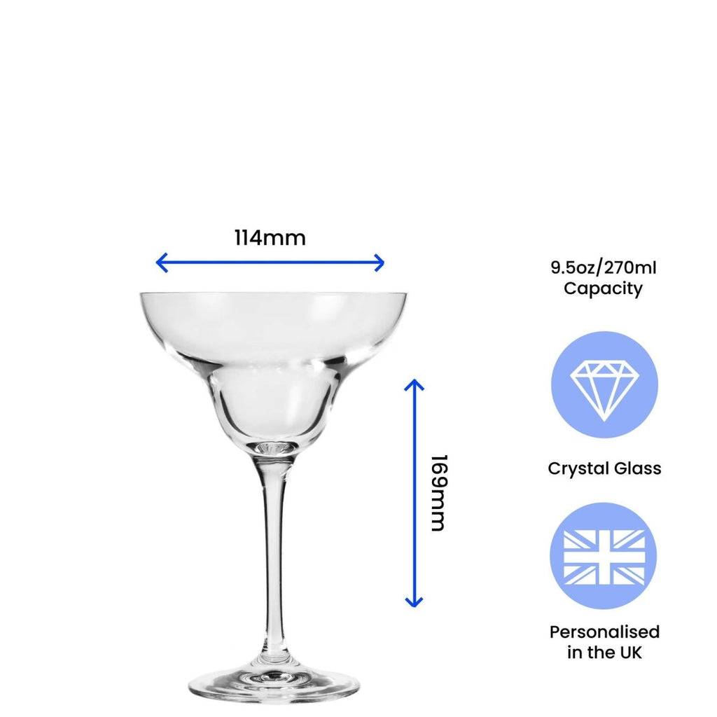 Engraved 270ml Infinity Cocktail Saucer With Gift Box