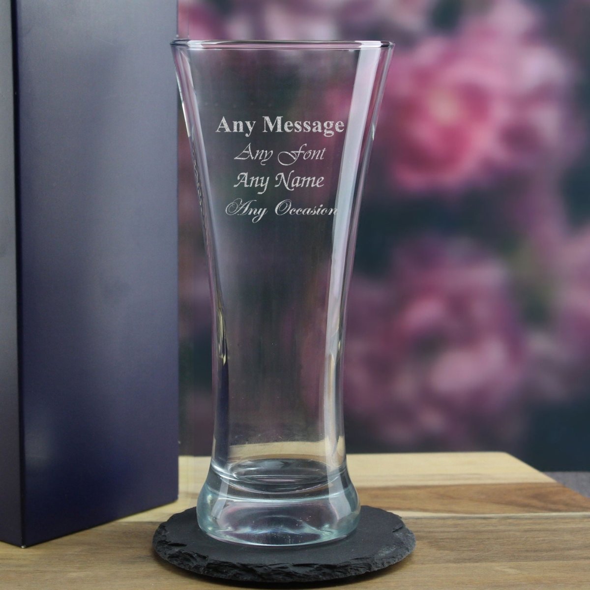 Engraved 380ml Sorgum Pint Beer Glass With Gift Box