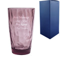 Engraved 470ml Purple Diamond Hiball Tumbler With Gift Box