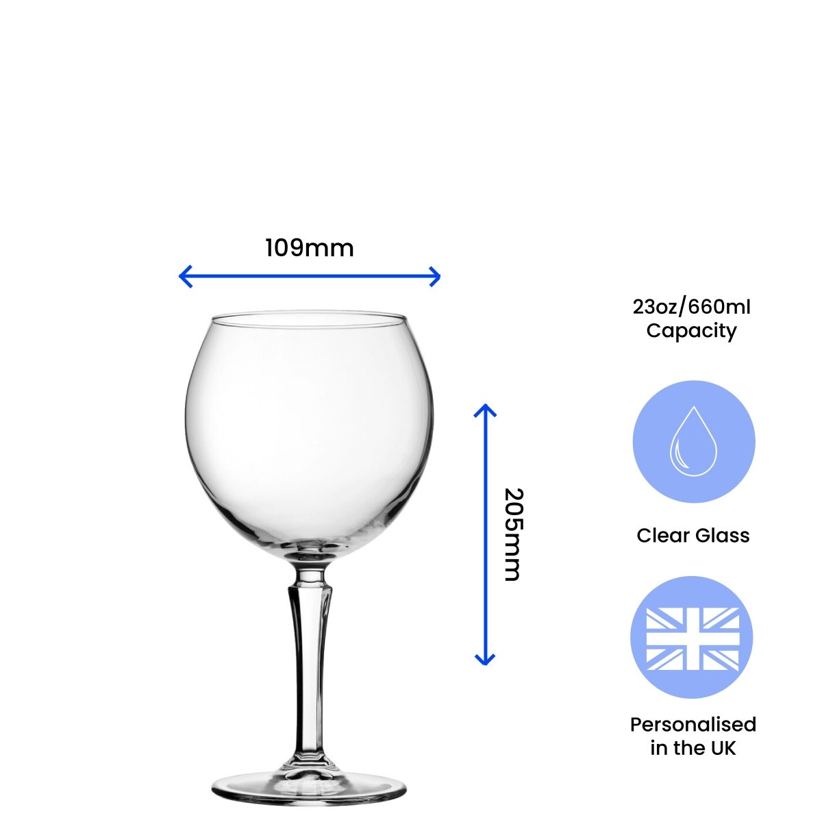 Engraved 60th Birthday Hudson Gin Glass, Years Young Sweeping Font
