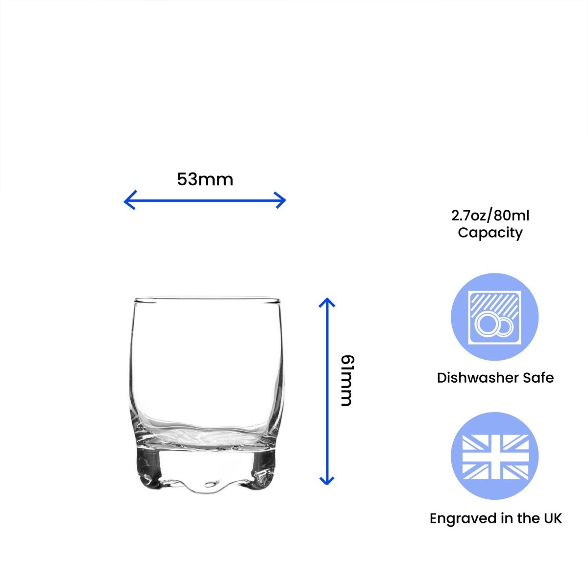 Engraved 80ml Adora Shot Glass with Gift Box