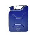 Engraved Blue Jerry Can Hip Flask