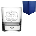 Engraved Christmas Whiskey Tumbler with Name Merry Christmas Design
