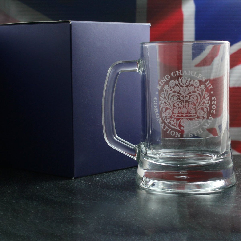Engraved Commemorative Coronation of the King Beer Mug