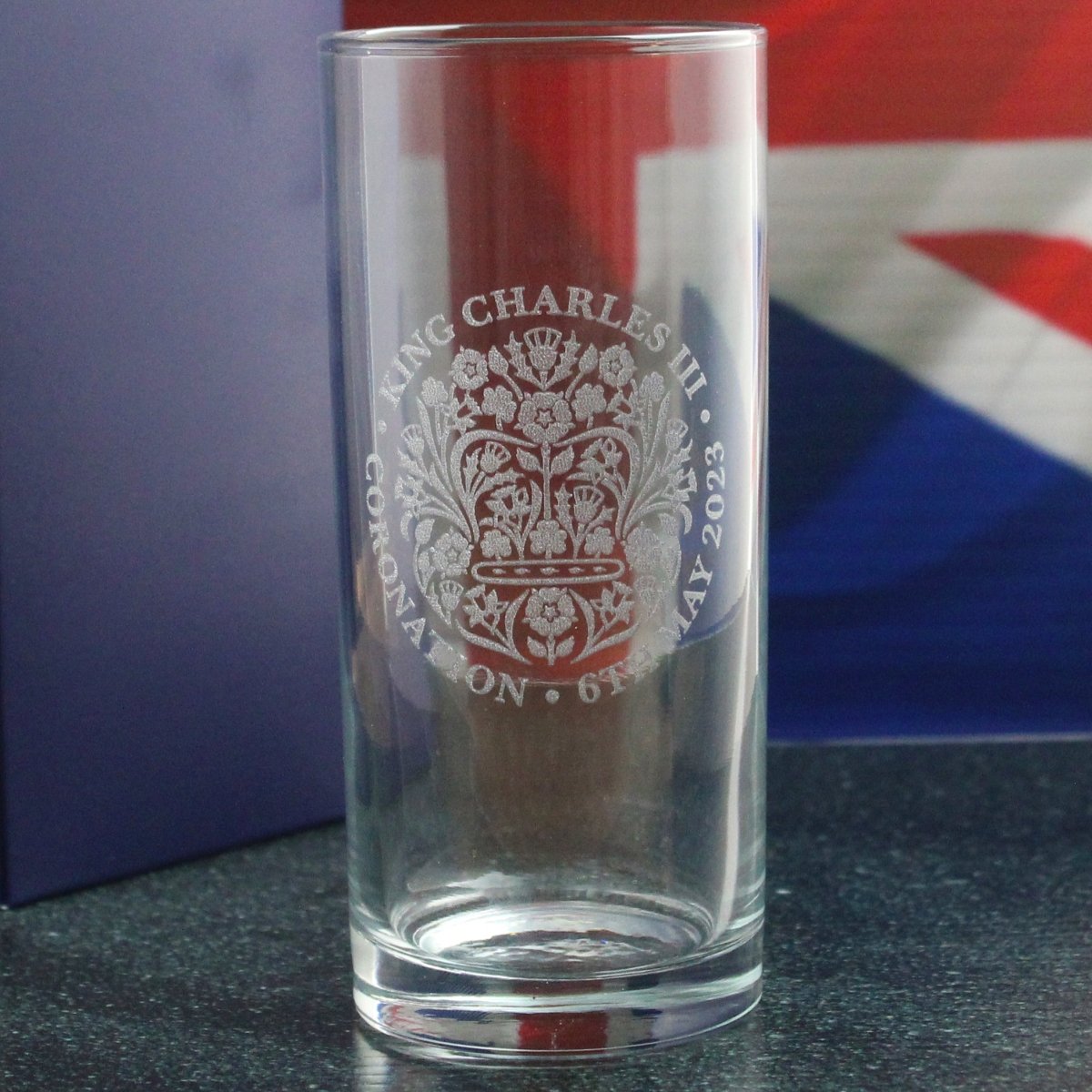 Engraved Commemorative Coronation of the King Hiball Tumbler