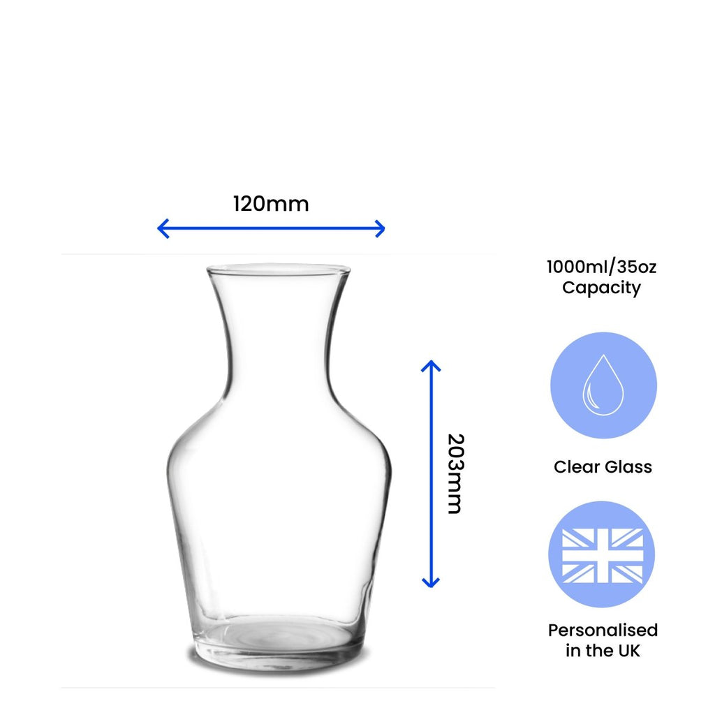Engraved Commemorative Coronation of the King Wine Carafe