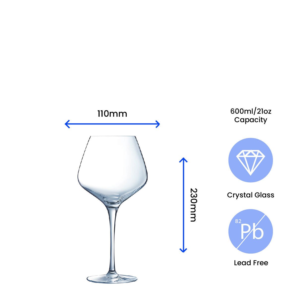 Engraved Crystal Gin Glass, Sublym 600ml Glass, Gift Boxed