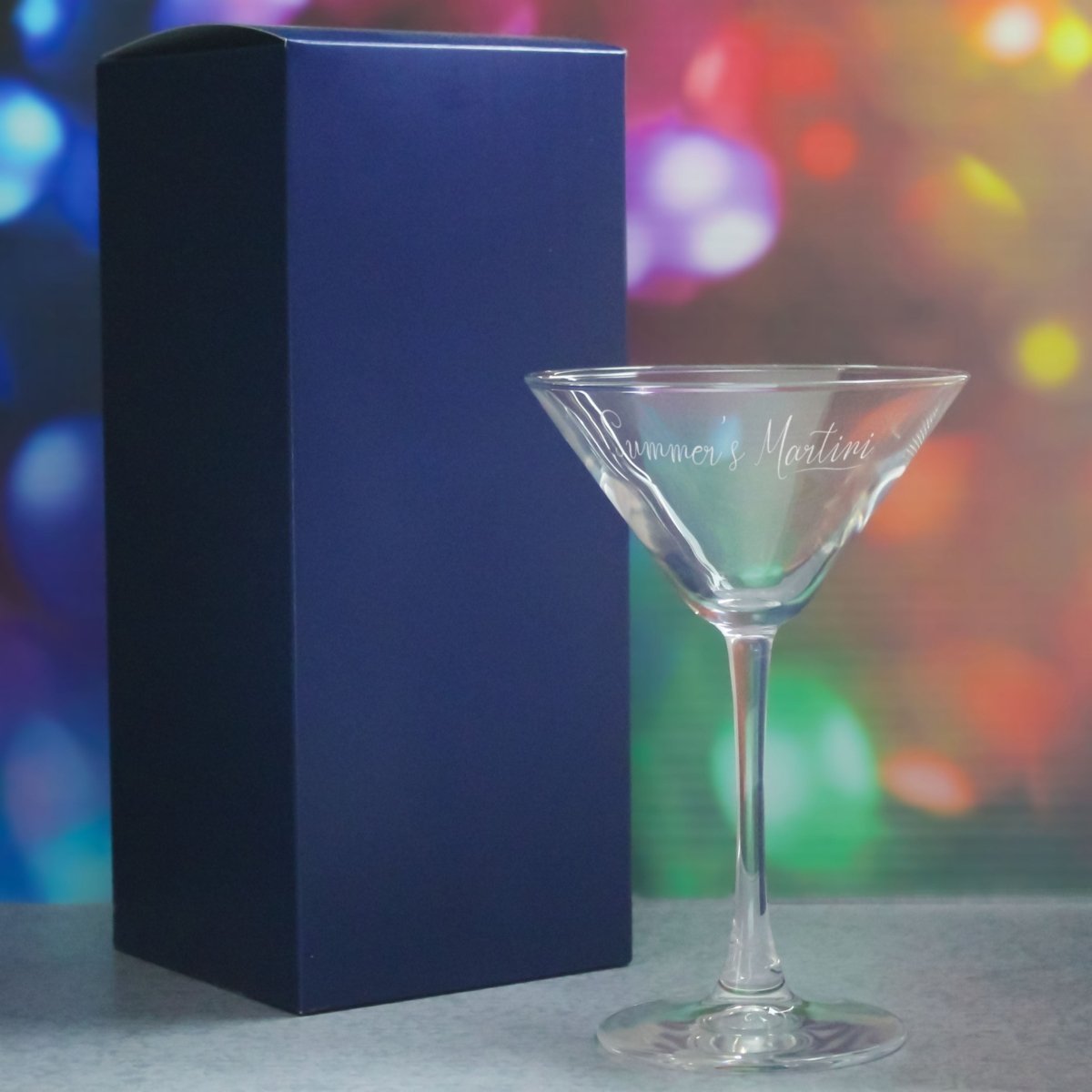 Engraved Enoteca Martini Cocktail Glass with Name's Martini Design, Personalise with Any Name