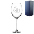 Engraved  Enoteca Wine Glass Happy 20,30,40,50...Birthday Wreath, Gift Boxed