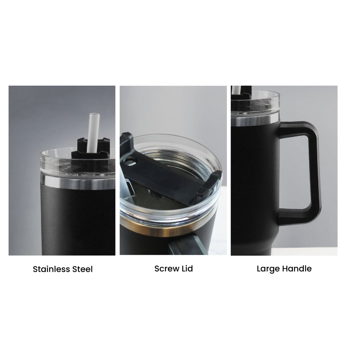 Engraved Extra Large Black Travel Cup 40oz/1135ml, Any Message