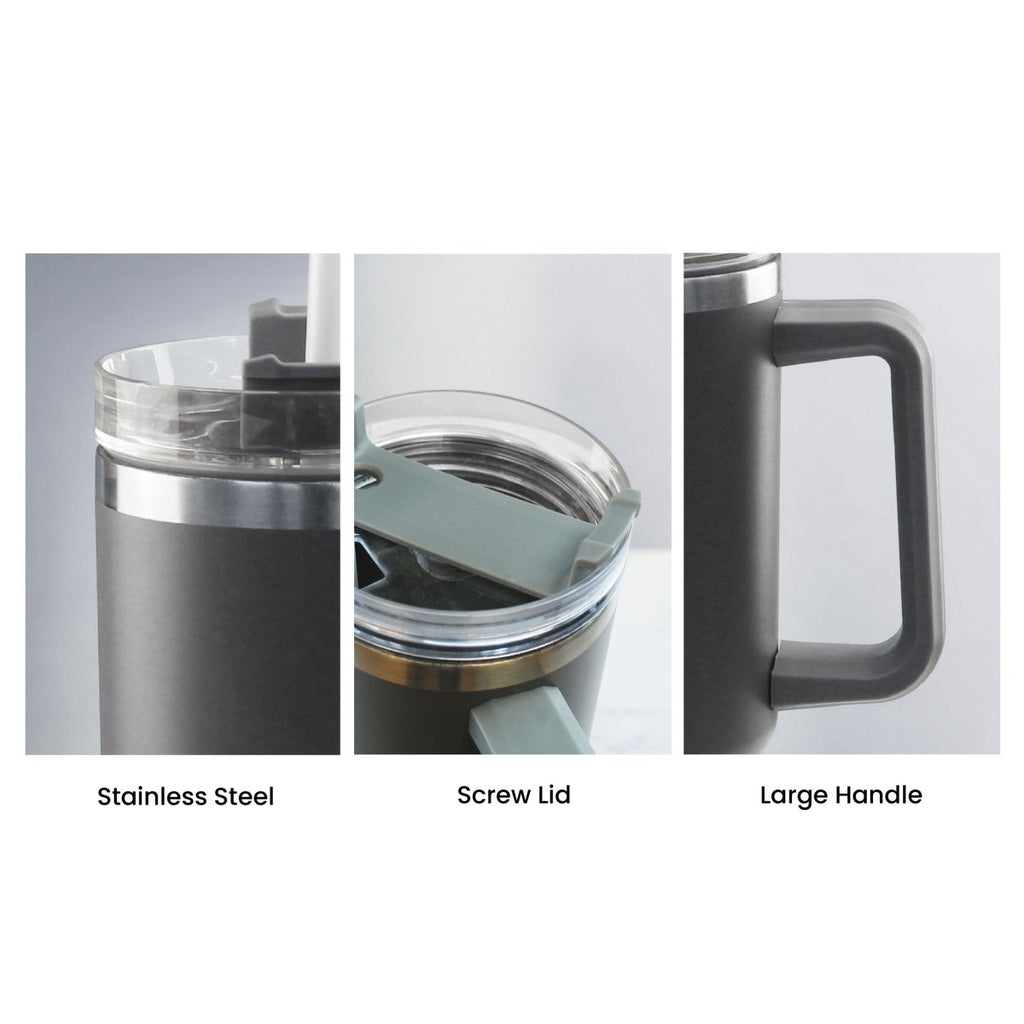 Engraved Extra Large Grey Travel Cup 40oz/1135ml, Any Message