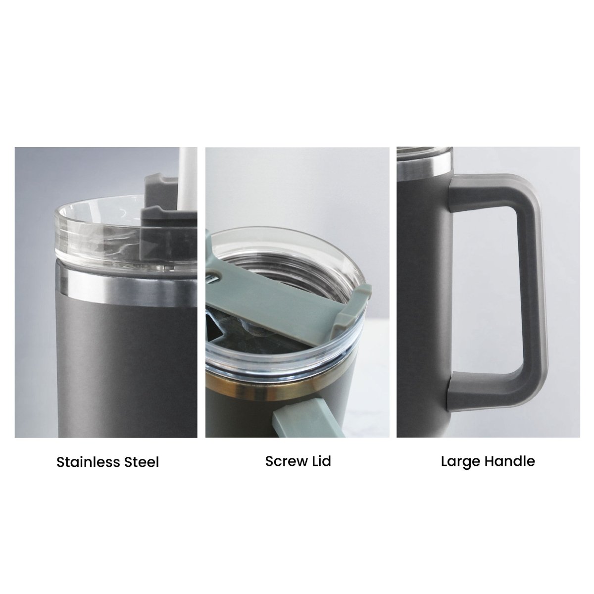 Engraved Extra Large Grey Travel Cup 40oz/1135ml, Any Message