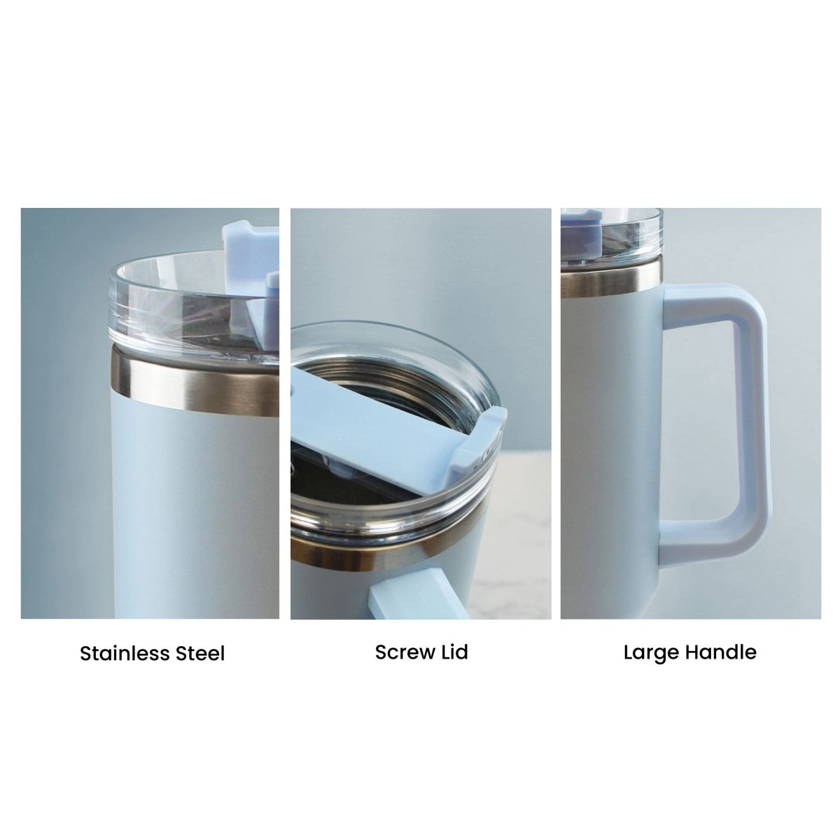 Engraved Extra Large Light Blue Travel Cup 40oz/1135ml, Any Message