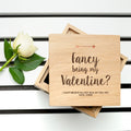 Personalised Personalised Fancy Being My Valentine? Oak Photo Cube