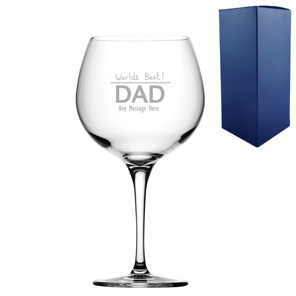 Engraved Fathers Day Gin Balloon, Gift Boxed