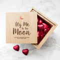 Personalised Personalised Fly Me To The Moon Oak Photo Cube