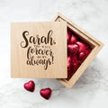 Personalised Personalised Forever My Always Oak Photo Cube