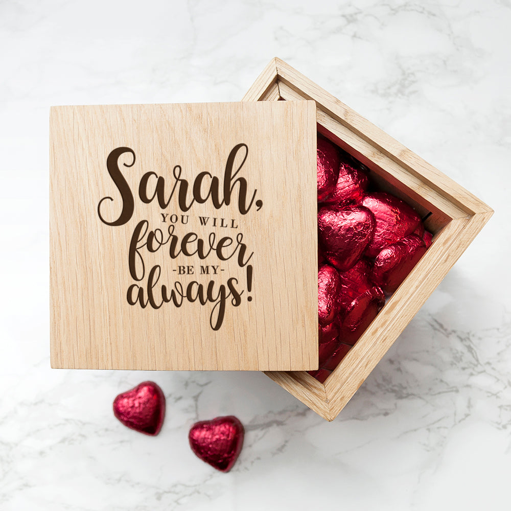 Personalised Personalised Forever My Always Oak Photo Cube