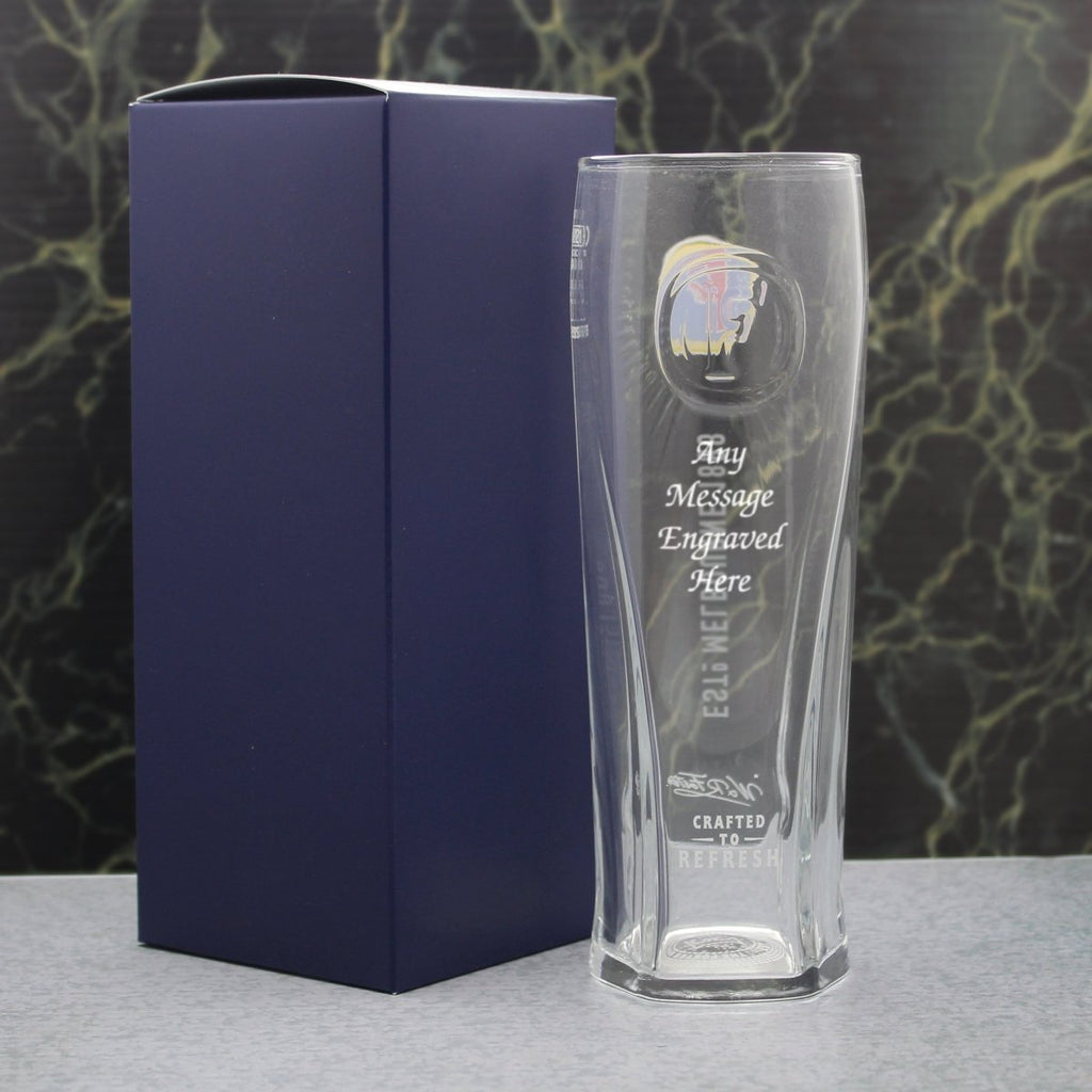 Engraved Fosters Pint Glass