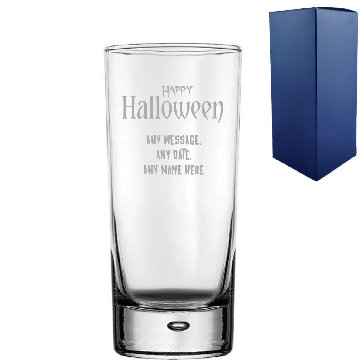 Engraved Happy Halloween Bubble Hiball, Gift Boxed