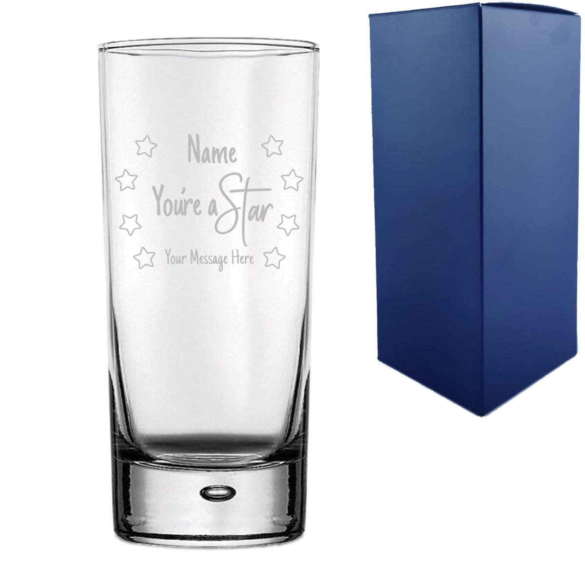 Engraved Hiball Glass with You're A Star Design