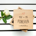 Personalised Personalised Infinite Love Oak Photo Cube