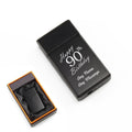 Engraved Jet Gas Lighter Black Happy 90th Birthday Gift Boxed