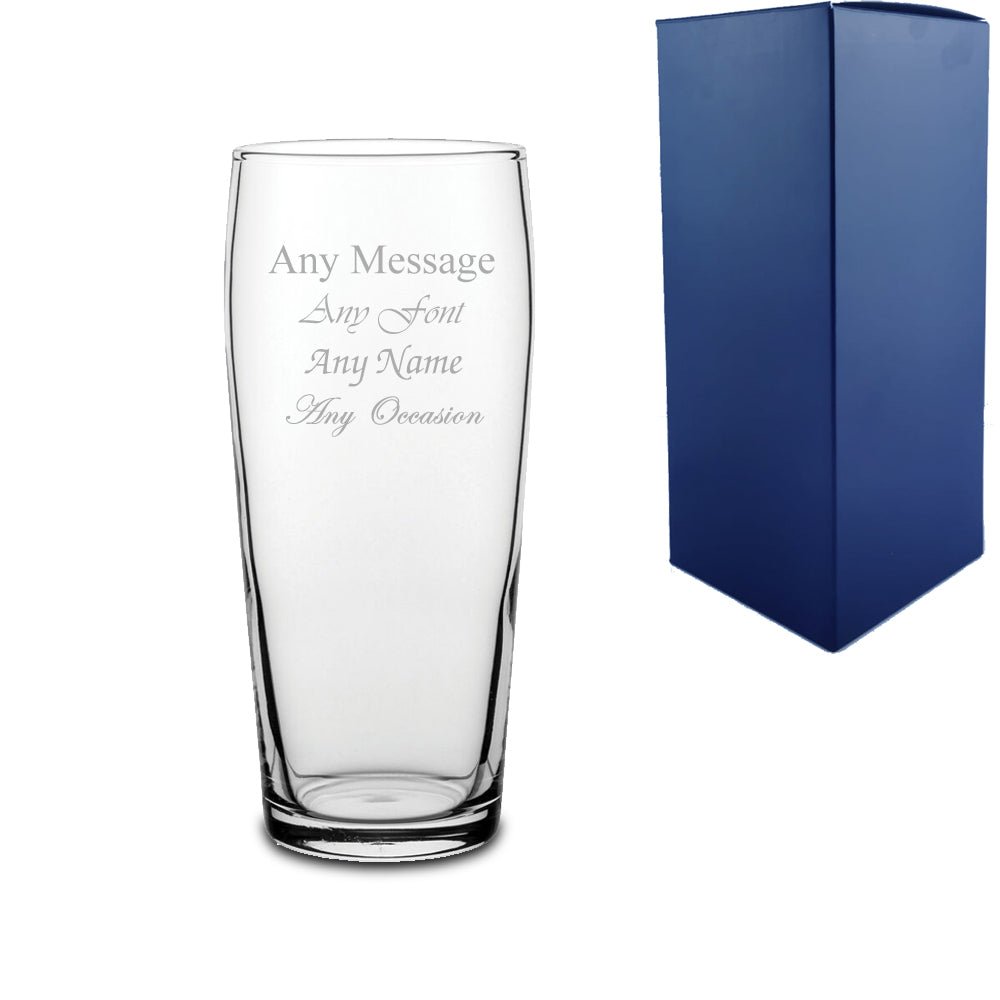 Personalised Engraved Jubilee Pint Cider Beer Glass - Perfect Gift Present