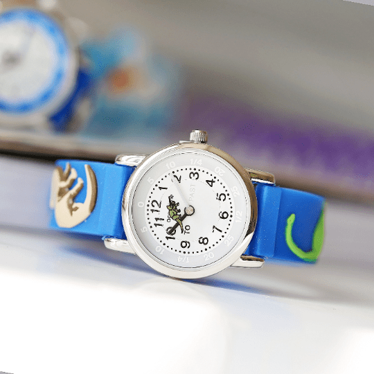 Engraved Kids 3D Dinosaur Watch - Blue