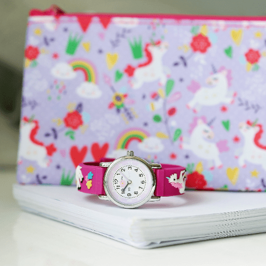 Engraved Kids 3D Unicorn Watch - Pink